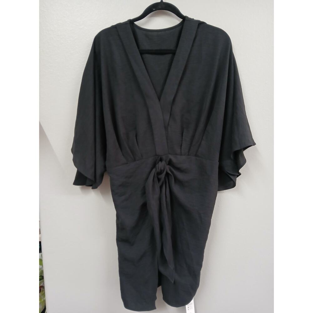CUPSHE Women's V Neck 3/4 Kimono Sleeve Self Tie Pleated XL - Picture 4 of 10